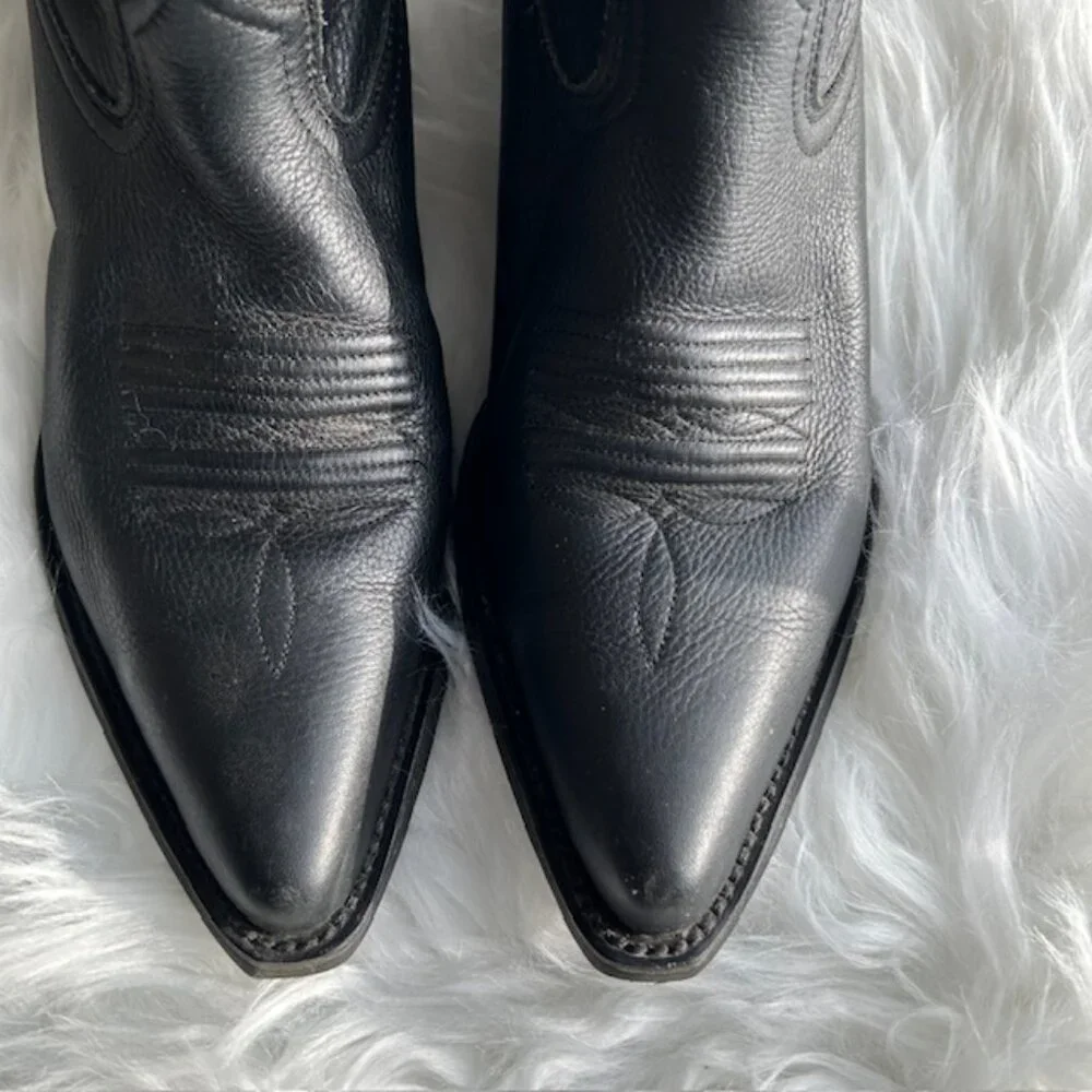 Ariat Women's J Toe Western Boot Black Leather Size 9 Style 10001038 (15771) - Picture 5 of 14